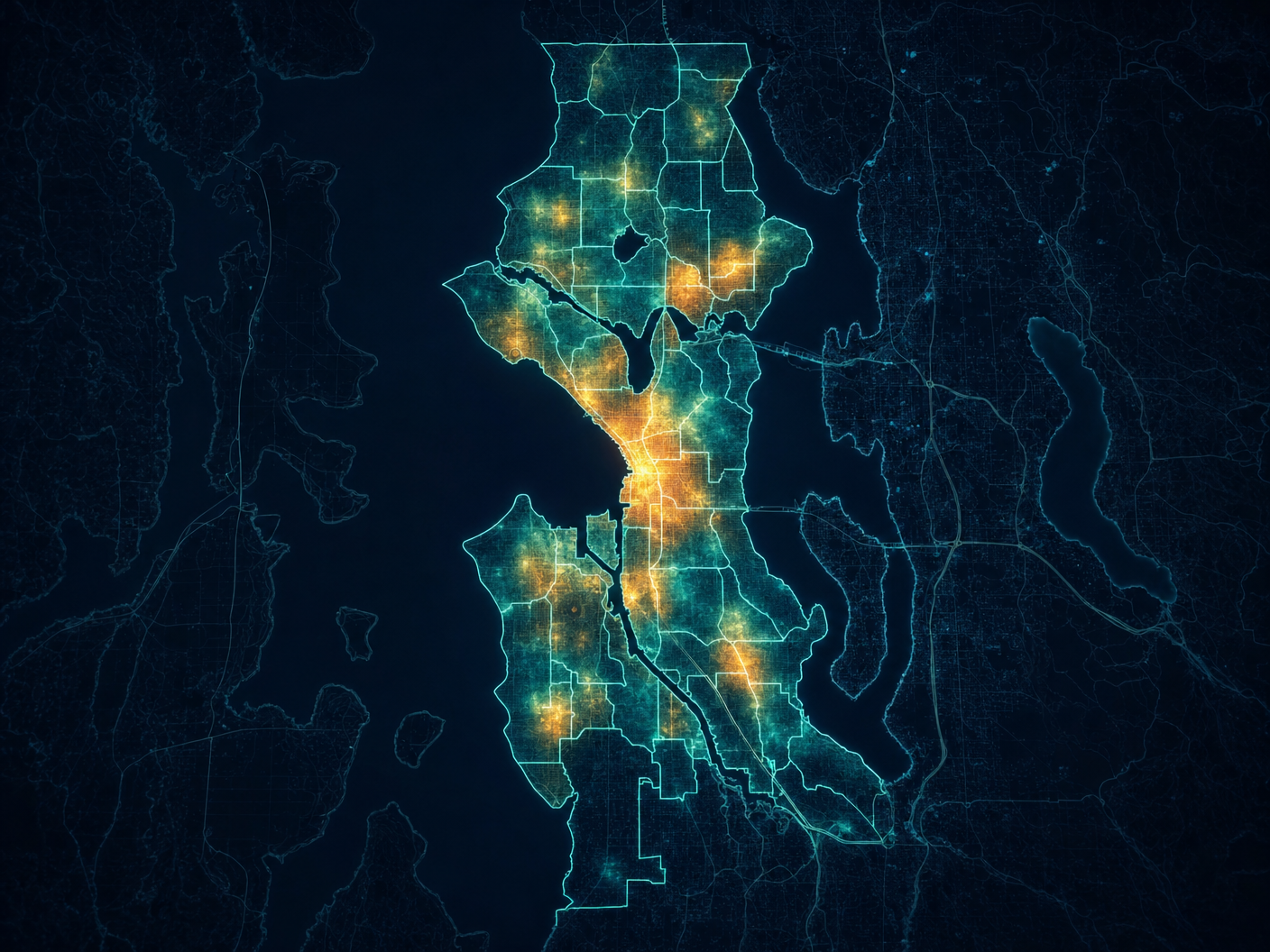Seattle district complaint density map