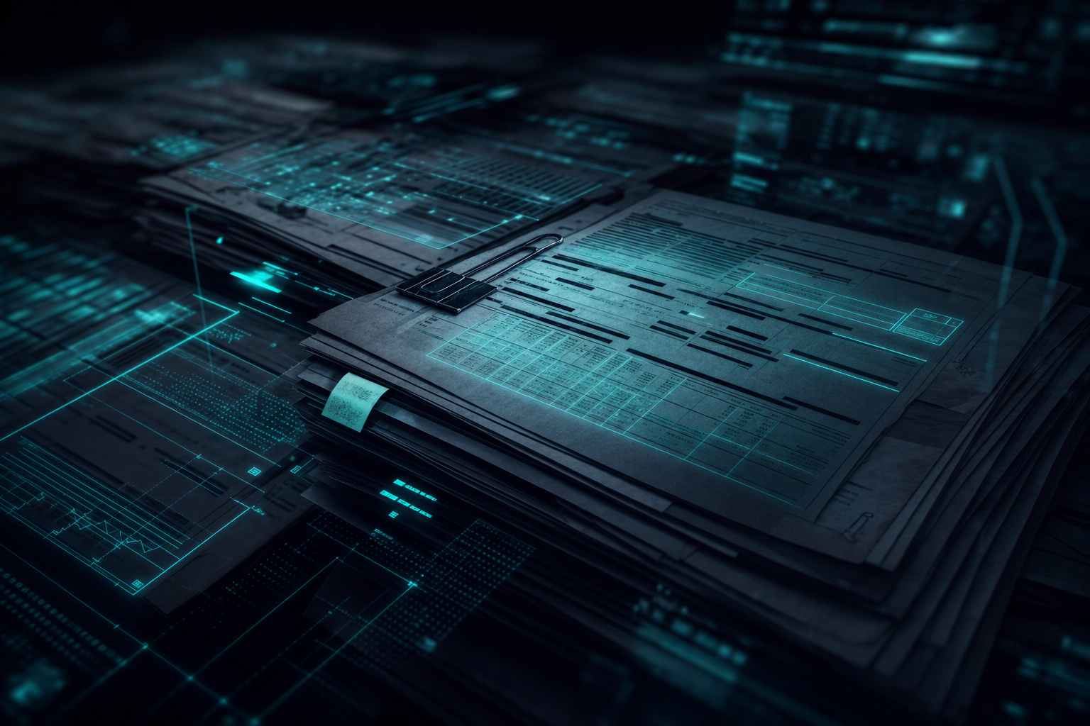 Abstract visualization of stacked public records